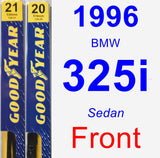 Front Wiper Blade Pack for 1996 BMW 325i - Premium