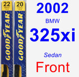 Front Wiper Blade Pack for 2002 BMW 325xi - Premium