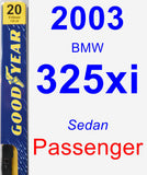 Passenger Wiper Blade for 2003 BMW 325xi - Premium