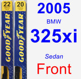 Front Wiper Blade Pack for 2005 BMW 325xi - Premium