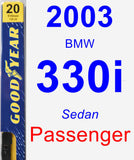 Passenger Wiper Blade for 2003 BMW 330i - Premium