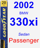 Passenger Wiper Blade for 2002 BMW 330xi - Premium