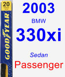 Passenger Wiper Blade for 2003 BMW 330xi - Premium