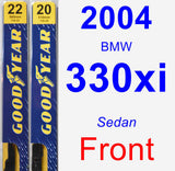 Front Wiper Blade Pack for 2004 BMW 330xi - Premium