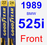 Front Wiper Blade Pack for 1989 BMW 525i - Premium