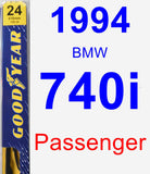 Passenger Wiper Blade for 1994 BMW 740i - Premium