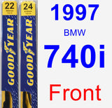 Front Wiper Blade Pack for 1997 BMW 740i - Premium