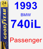 Passenger Wiper Blade for 1993 BMW 740iL - Premium