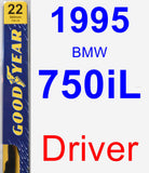 Driver Wiper Blade for 1995 BMW 750iL - Premium