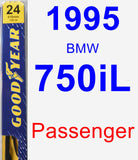 Passenger Wiper Blade for 1995 BMW 750iL - Premium