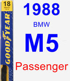 Passenger Wiper Blade for 1988 BMW M5 - Premium