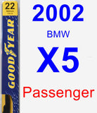 Passenger Wiper Blade for 2002 BMW X5 - Premium