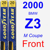 Front Wiper Blade Pack for 2000 BMW Z3 - Premium