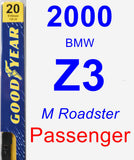 Passenger Wiper Blade for 2000 BMW Z3 - Premium