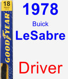 Driver Wiper Blade for 1978 Buick LeSabre - Premium