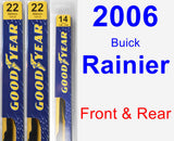 Front & Rear Wiper Blade Pack for 2006 Buick Rainier - Premium