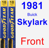 Front Wiper Blade Pack for 1981 Buick Skylark - Premium