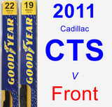 Front Wiper Blade Pack for 2011 Cadillac CTS - Premium