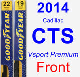 Front Wiper Blade Pack for 2014 Cadillac CTS - Premium