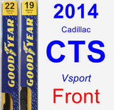 Front Wiper Blade Pack for 2014 Cadillac CTS - Premium