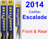 Front & Rear Wiper Blade Pack for 2014 Cadillac Escalade - Premium
