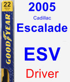 Driver Wiper Blade for 2005 Cadillac Escalade ESV - Premium