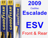 Front & Rear Wiper Blade Pack for 2009 Cadillac Escalade ESV - Premium