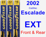 Front & Rear Wiper Blade Pack for 2002 Cadillac Escalade EXT - Premium