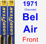 Front Wiper Blade Pack for 1971 Chevrolet Bel Air - Premium