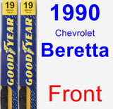 Front Wiper Blade Pack for 1990 Chevrolet Beretta - Premium