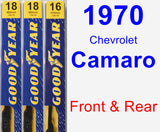 Front & Rear Wiper Blade Pack for 1970 Chevrolet Camaro - Premium