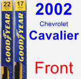 Front Wiper Blade Pack for 2002 Chevrolet Cavalier - Premium