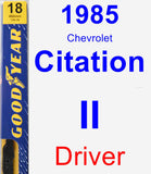 Driver Wiper Blade for 1985 Chevrolet Citation II - Premium