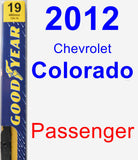 Passenger Wiper Blade for 2012 Chevrolet Colorado - Premium