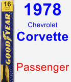 Passenger Wiper Blade for 1978 Chevrolet Corvette - Premium