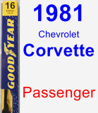 Passenger Wiper Blade for 1981 Chevrolet Corvette - Premium