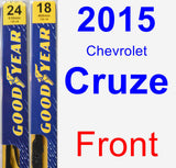 Front Wiper Blade Pack for 2015 Chevrolet Cruze - Premium