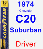 Driver Wiper Blade for 1974 Chevrolet C20 Suburban - Premium