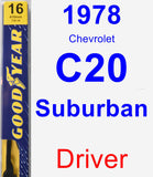 Driver Wiper Blade for 1978 Chevrolet C20 Suburban - Premium