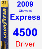 Driver Wiper Blade for 2009 Chevrolet Express 4500 - Premium