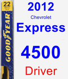 Driver Wiper Blade for 2012 Chevrolet Express 4500 - Premium