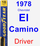 Driver Wiper Blade for 1978 Chevrolet El Camino - Premium