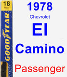 Passenger Wiper Blade for 1978 Chevrolet El Camino - Premium