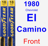 Front Wiper Blade Pack for 1980 Chevrolet El Camino - Premium