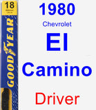 Driver Wiper Blade for 1980 Chevrolet El Camino - Premium