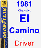 Driver Wiper Blade for 1981 Chevrolet El Camino - Premium