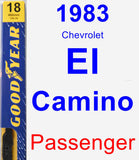 Passenger Wiper Blade for 1983 Chevrolet El Camino - Premium