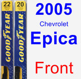 Front Wiper Blade Pack for 2005 Chevrolet Epica - Premium