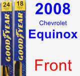 Front Wiper Blade Pack for 2008 Chevrolet Equinox - Premium