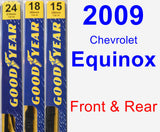 Front & Rear Wiper Blade Pack for 2009 Chevrolet Equinox - Premium